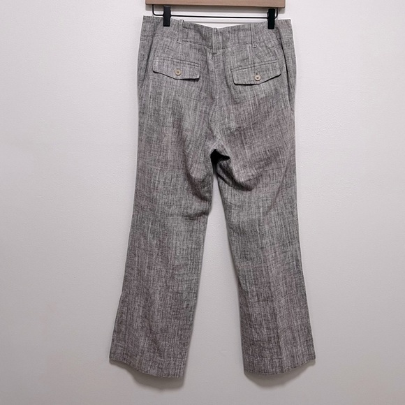 TALBOTS Signature Linen Blend Heather Gray Mid Rise Trouser Pants Size 10 - Picture 5 of 8